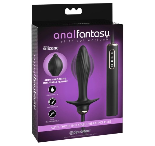 Anal Fantasy - Korek Analny Wibrujący Z Funkcją Pompowania